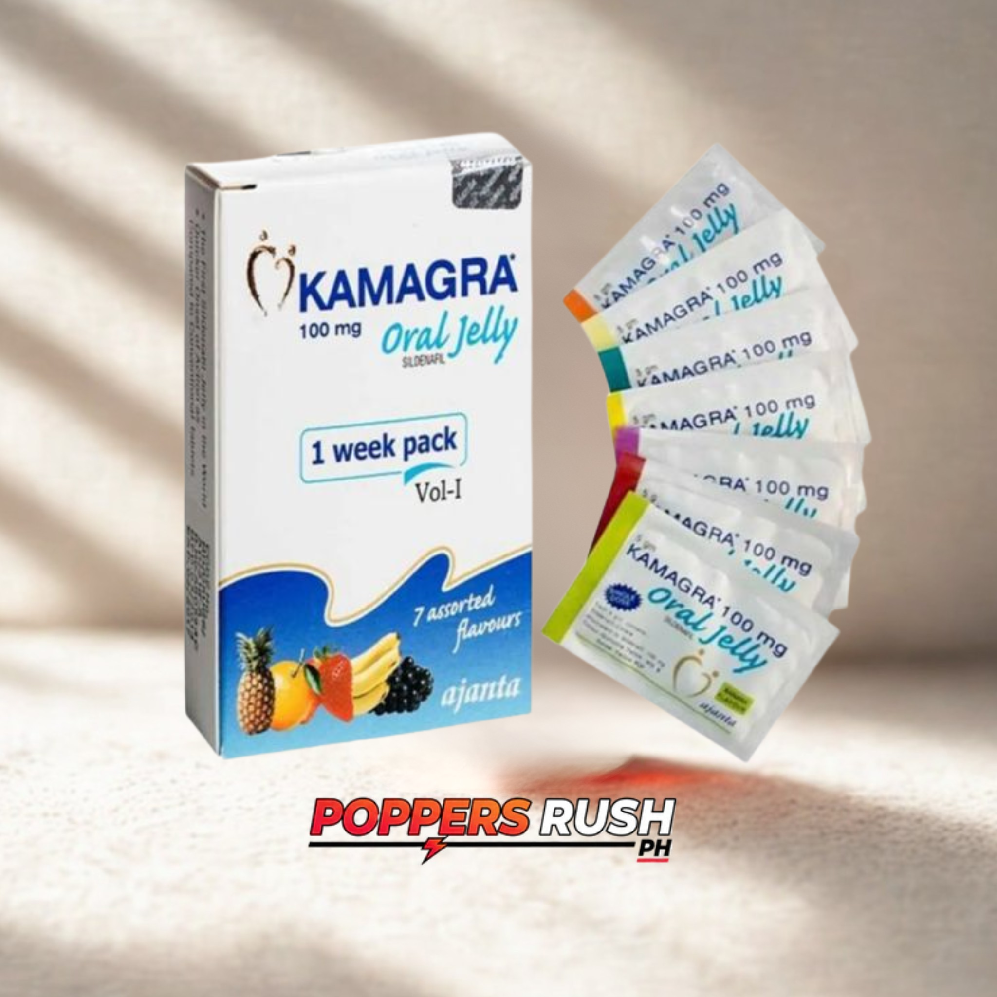 Kamagra Oral Jelly Sildenafil 100mg | Fast-Acting Gel | Poppers Rush PH